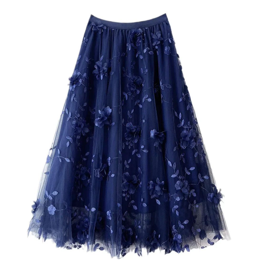 jupe rose fleurs relief tulle élastiquée printemps été féminine élégante romantique coton polyester junior