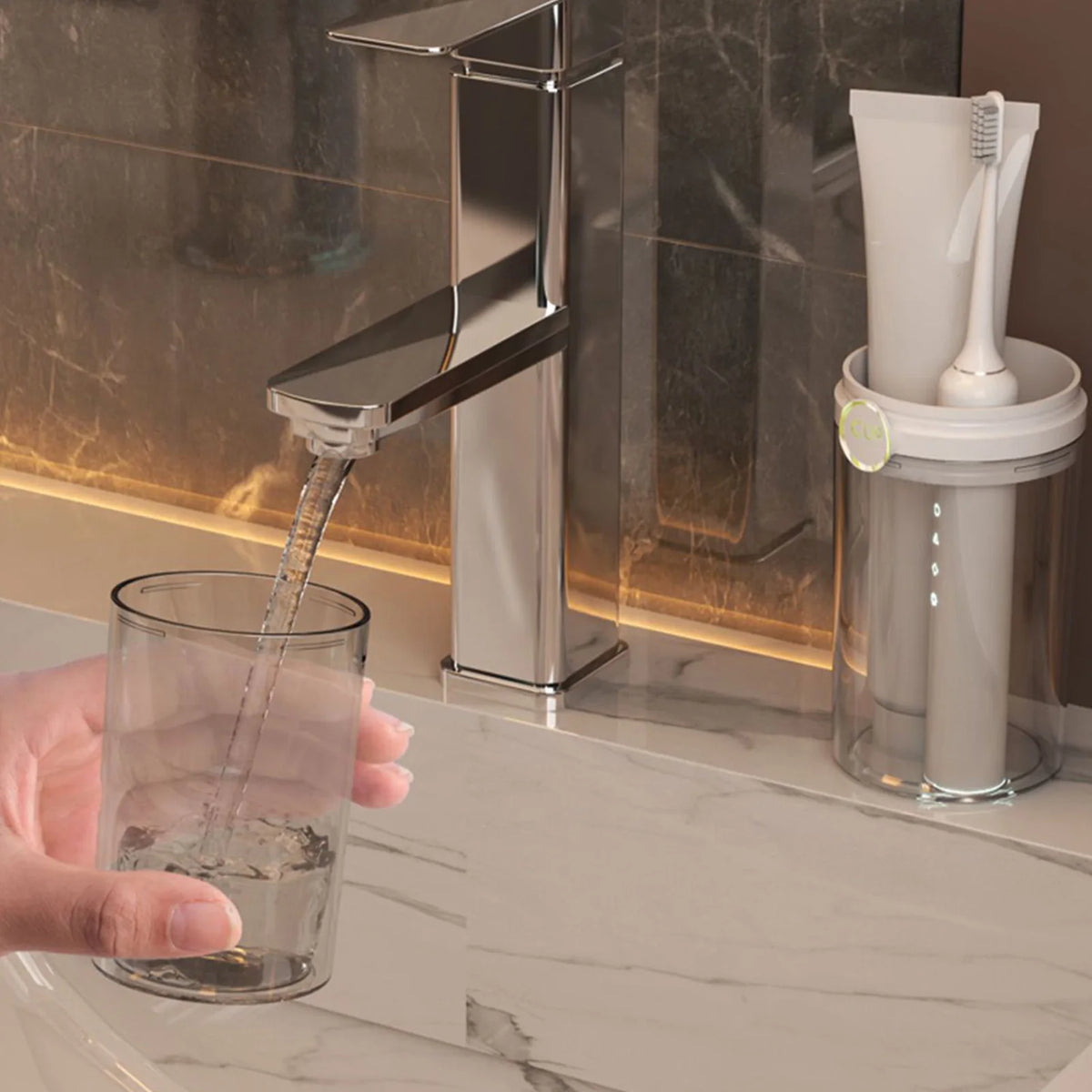 porte brosses dents voyage tasse rangement transparent moderne brosses électriques tubes dentifrice minimaliste
