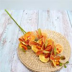 bouquet fleurs artificielles orchidées modernes orange rose blanc intérieur décoration maison anniversaire mariage