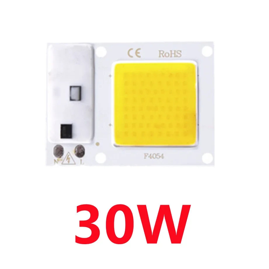 ampoule led chip cob 10w 20w 30w 50w blanc blanc chaud smart ic ac