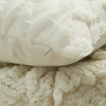 housse coussin décorative peluche géométrique moderne 30x50cm roseclair blancbeige grisclair