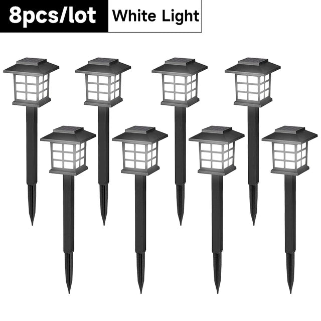 lampe solaire extérieure noire carreaux blancs classique batterie panneau solaire ledextérieur jardin decoration