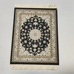 tapis souris motif fleurs persan classique caoutchouc antidérapant informatique bleu