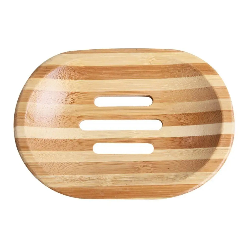 support savon bois bambou rayures horizontales moderne salle bain portable naturel minimaliste