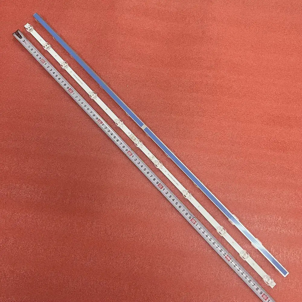 ruban led transparent bleu ligne mesure moderne kit 2pcs tv 50mm 70mm