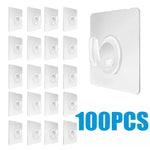 crochet mural transparent pvc adhésif moderne fixations murales accessoires salle bains cuisine multiples utilisation