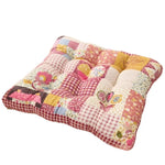 coussin chaise carré patchwork floral rose bleu doux coton épais imperméable