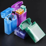 boîte cigarettes bleu marbré moderne boîte briquet stylo violet vert