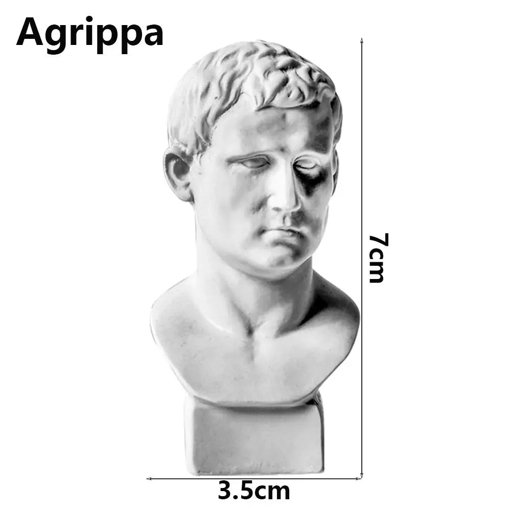 buste sculptural blanc poli résine mythologie grecque classique ornement figurinescrição