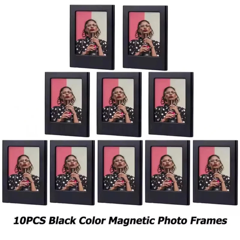 cadre photo magnétique transparent moderne minimaliste rectangle simple couleur bleu rose vert orange violet
