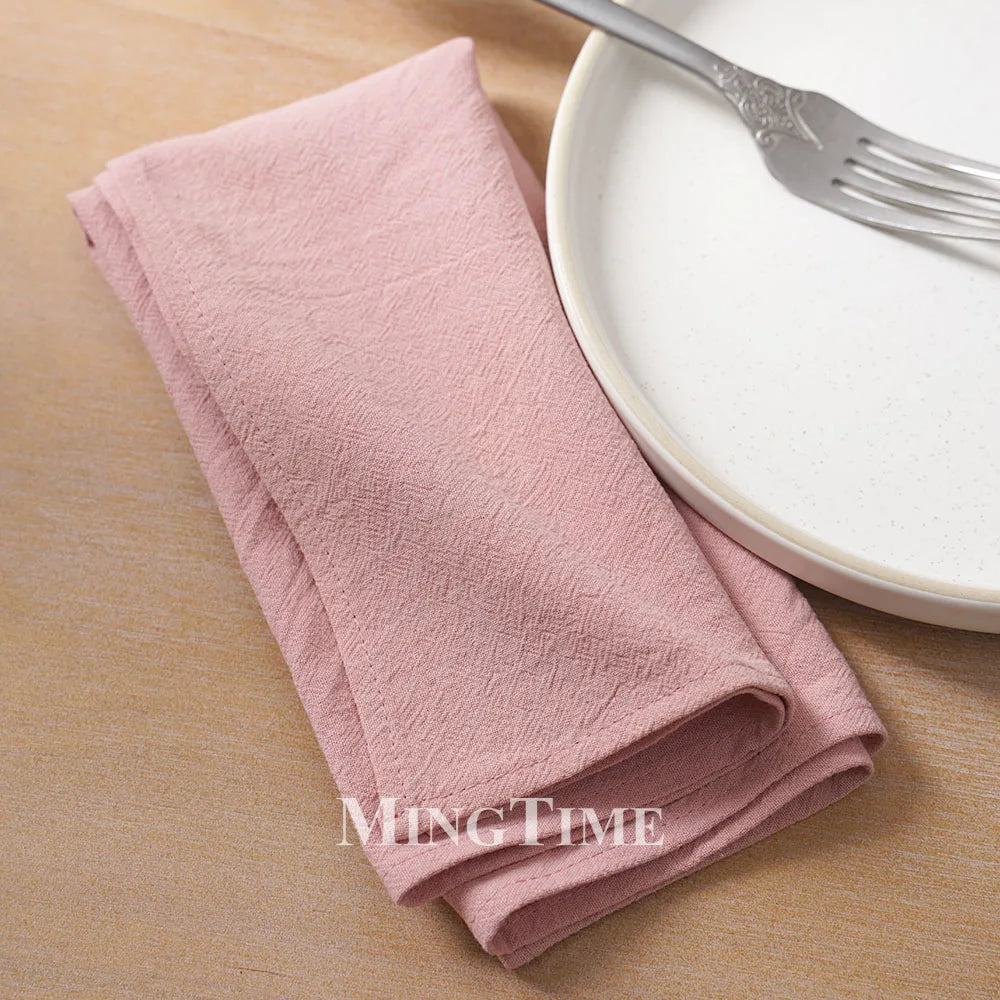 serviettes table coton uni classiques couleurs variées maison party festive