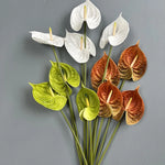 fleurs artificielles rouge vert blanc modernes intérieur décoration maison tringle fixée set pièces