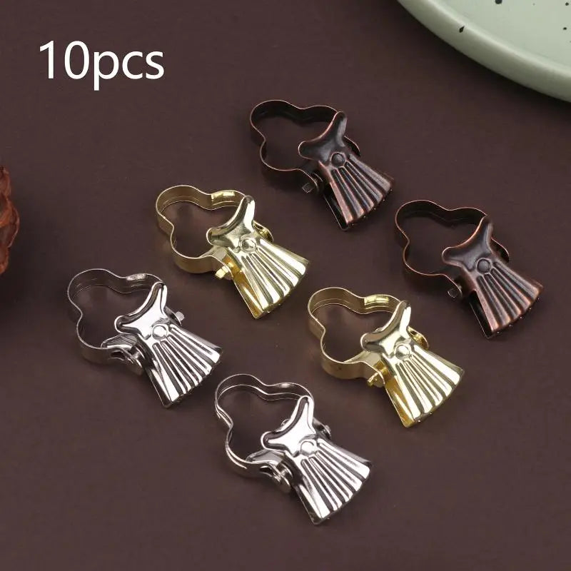 pinces linge décoratives multifonctionnelles 10 pièces argenté doré bronze