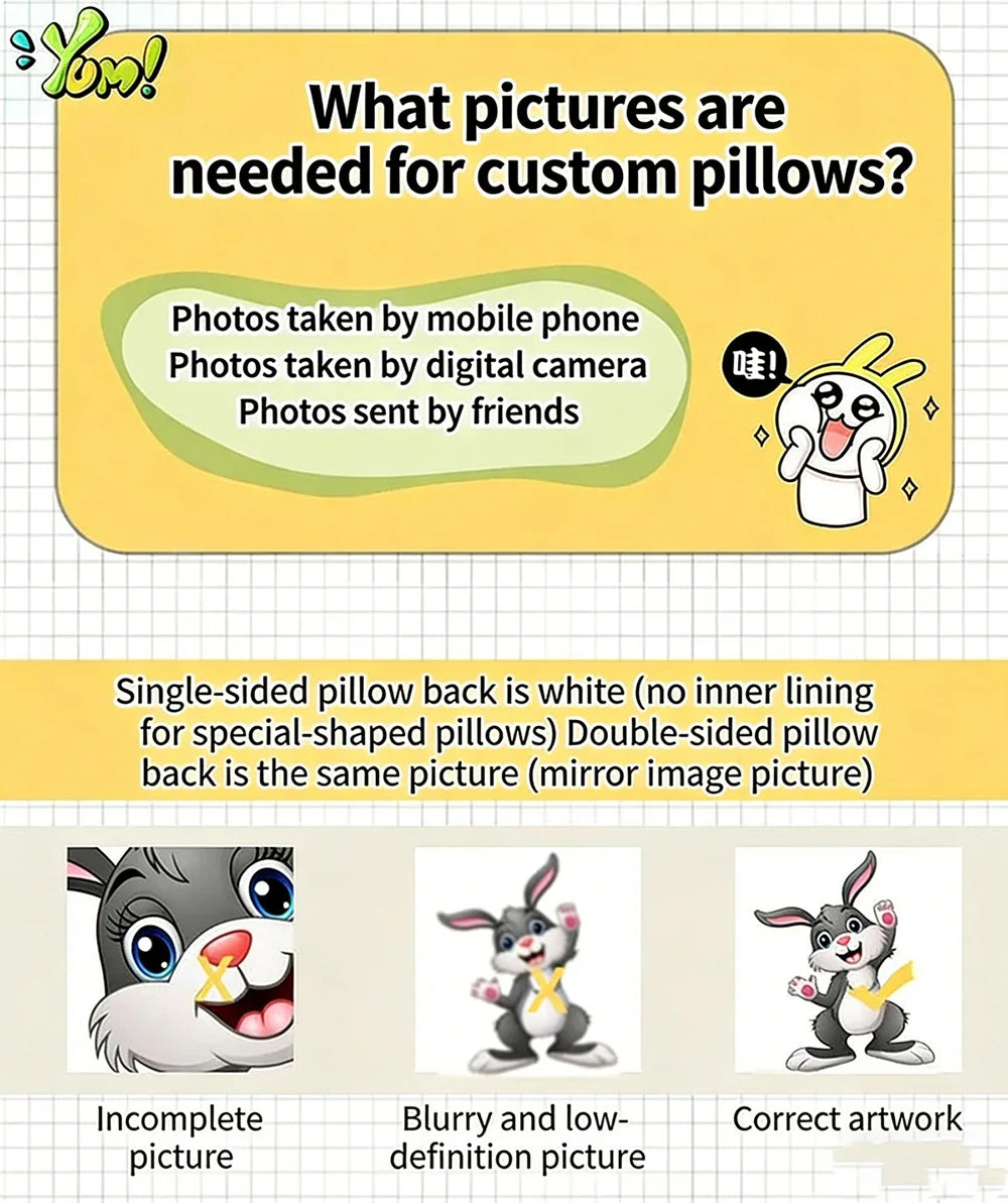 coussin personnalisable chien mignon blanc doux pelucheux animé zip amovible lavable moderne