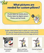 coussin personnalisable chien mignon blanc doux pelucheux animé zip amovible lavable moderne