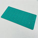 tapis cuisine silicone noir gris vert orange rayures horizontales adhésif anti dérapant rectangle moderne