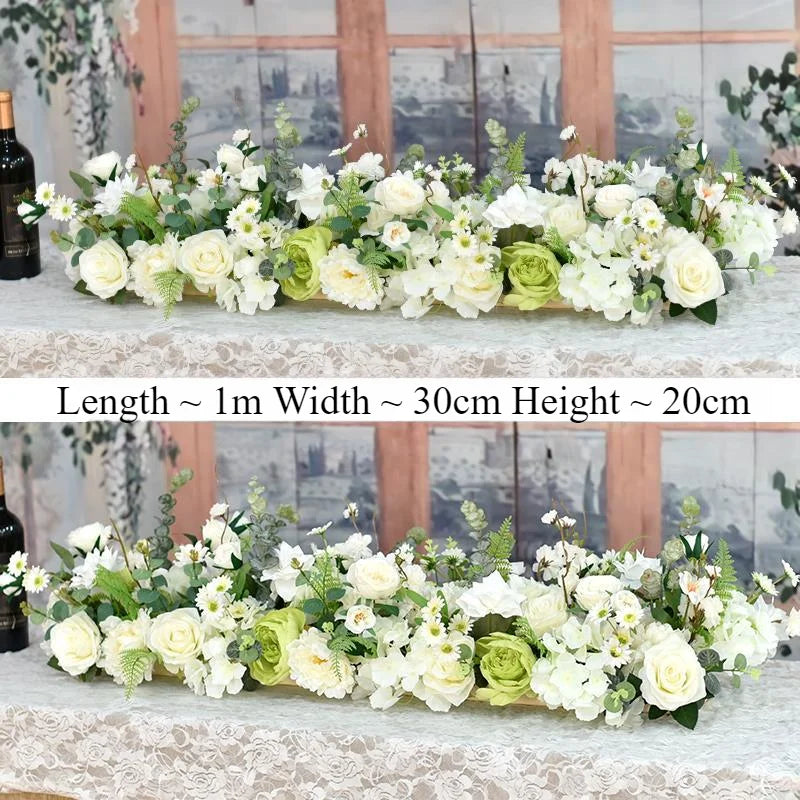 guirlande florale artificielle romantique mariage décoration intérieure blanc violet bleu orangé