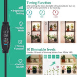 lampe led plante blanc noir moderne adhésif 12 ampoules supplémentaires pcs ultra mince