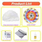 lampe led nuage multicolore moderne adhésive ruban led contrôleur chambre