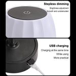 lampe table rechargeable led hauteur réglable sans fil moderne blanc noir minimalisteTouchable