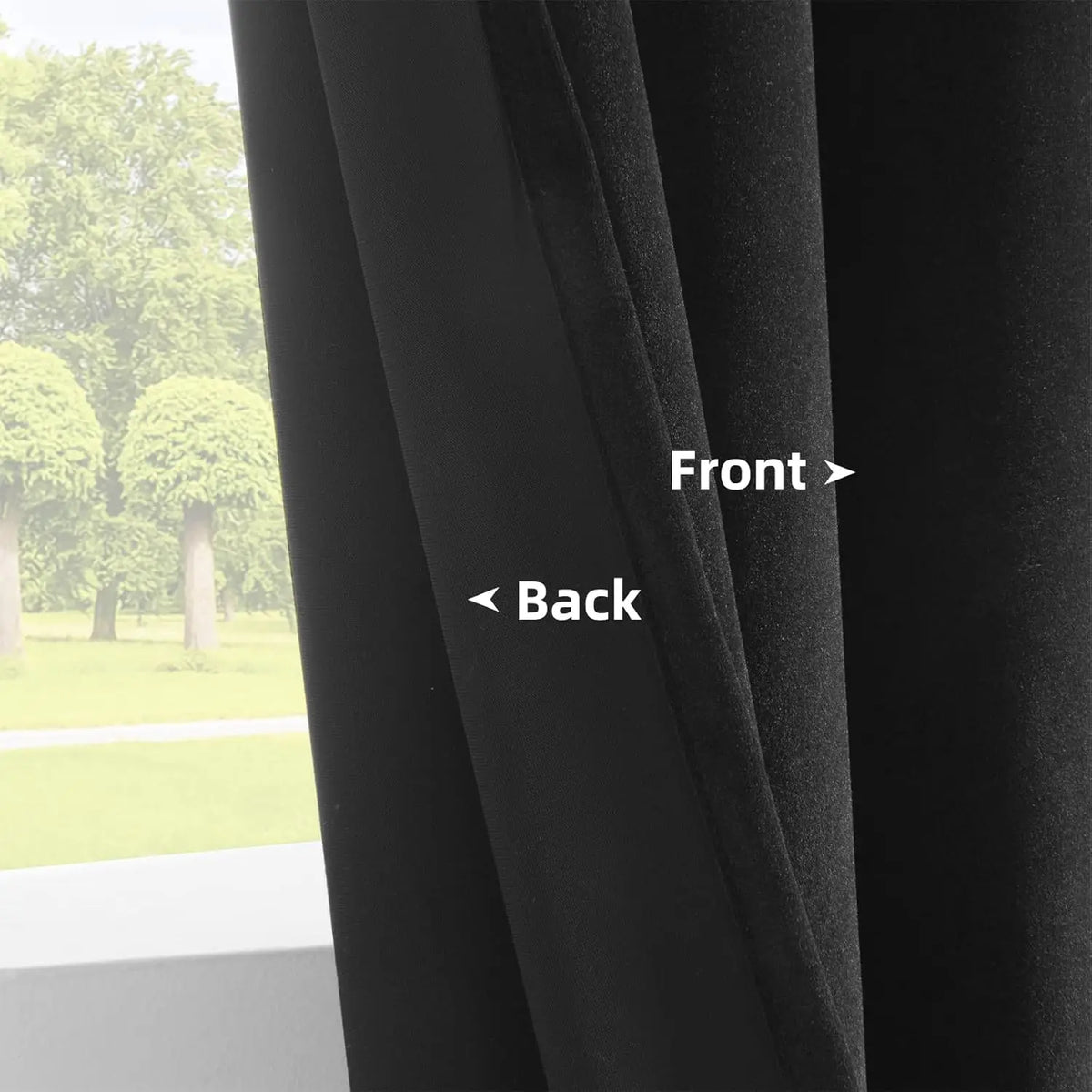 rideau noir moderne opacifiant 100 polyester fenetre francaise salon anneaux