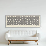 affiche moderne graphique spirales concentriques toile rectangle horizontal décoration intérieure abstraite encre imperméable opaque