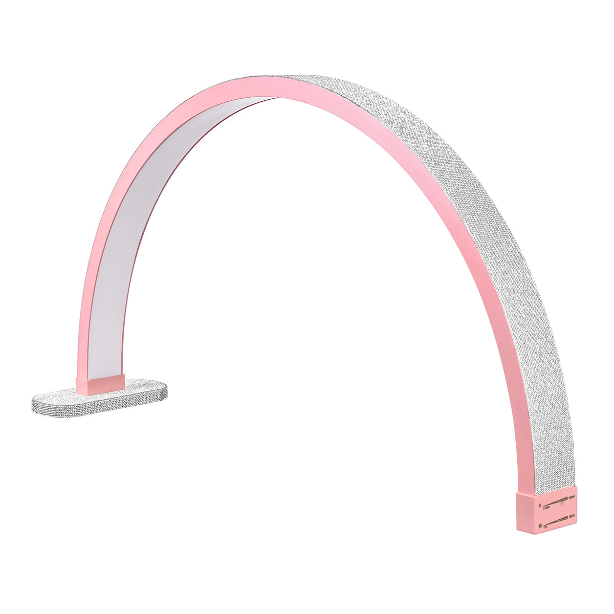 lampe moderne brillante rose blanc réglable 3200k 6500k interrupteur câble alimentation