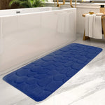 tapis bain gris moderne texture cailloux antidérapant absorbant 120cm 50cm
