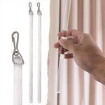 tringles suspension rideaux transparents blancs modernes crochets minimalistes 43cm