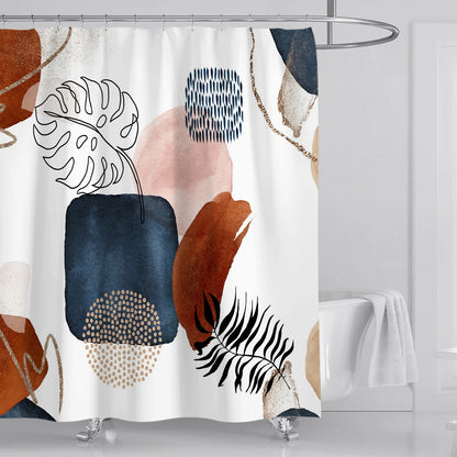 Rideau de douche imperméable au style abstrait