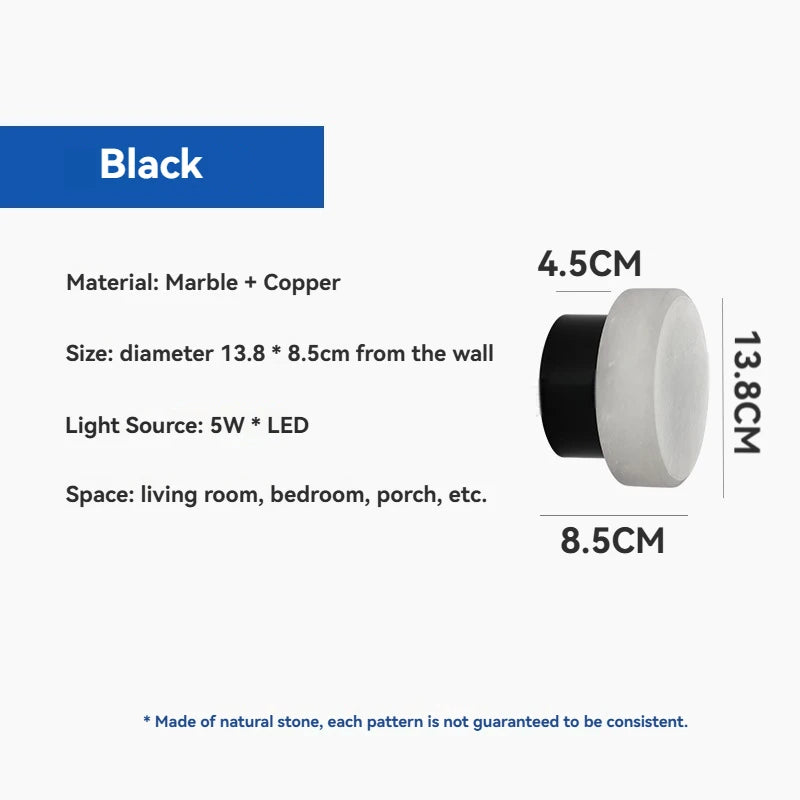 lampe murale adhésive marbre blanc moderne éclairage cuisine chambre salon led 3000k 4000k 6000k