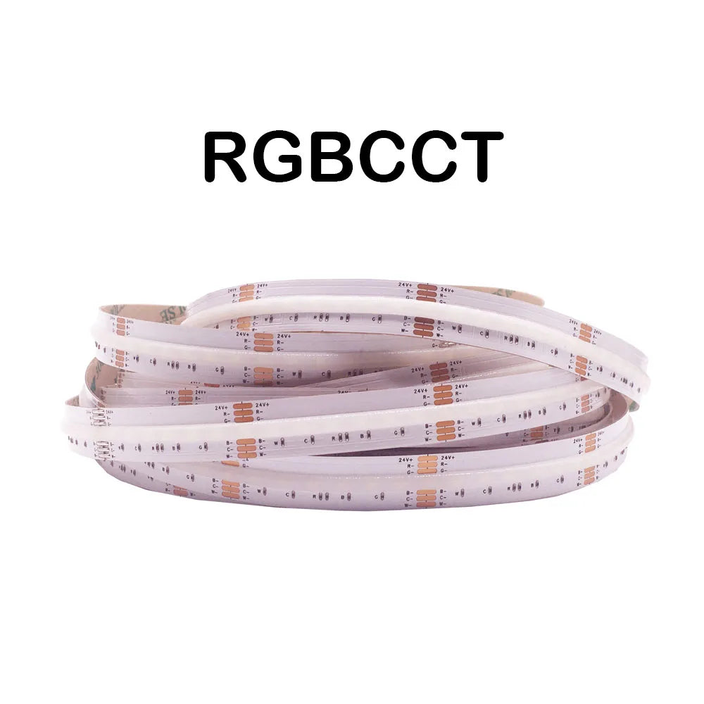 ruban led rgbw cct adhésif 840led/m 2700k 6500k moderne blanc bleu rouge vert