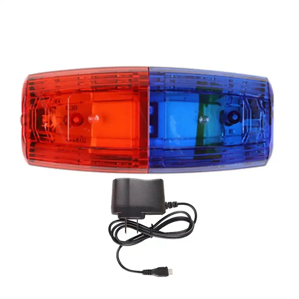 lampe signalisation led rouge bleu rechargeable pince torche épaule sécurité moderne