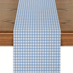 nappe table gingham bleu blanc rustique durable antipoil résistante facile entretien