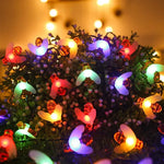 guirlande lumineuse noël blanc chaud boules abeilles fleurs moderne étanche led solaire