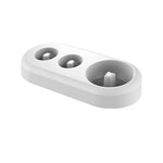 organisateur brosses dents électriques support moderne blanc gris bleu minimaliste rangement salle bain