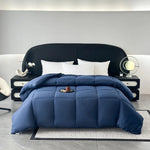couette matelassée polyester géométrique noire moderne toutes saisons 135x200cm