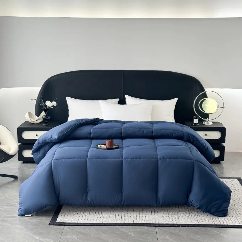 couette matelassée polyester géométrique noire moderne toutes saisons 135x200cm
