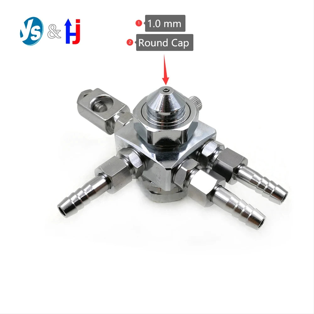 régulateur pression argenté lisse industriel portable 0.5mm 1.0mm 1.3mm 2.0mm deux tubes connexion bouton
