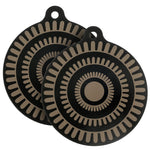 tapis protection silicone induction noir beige rayures moderne 25x22cm thermochromique
