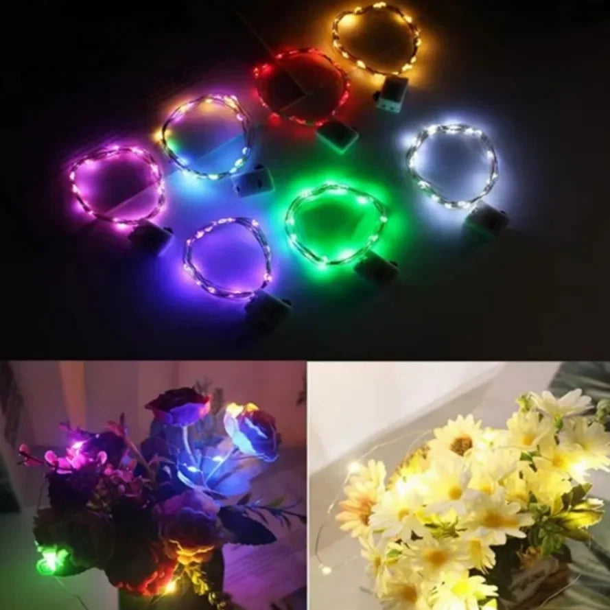 guirlande lumineuse led violet bleu moderne clips pièces rechargeables noël mariage
