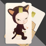 cartes crédit personnalisées dessins animaux illustration cartoon animaux fleurs maison