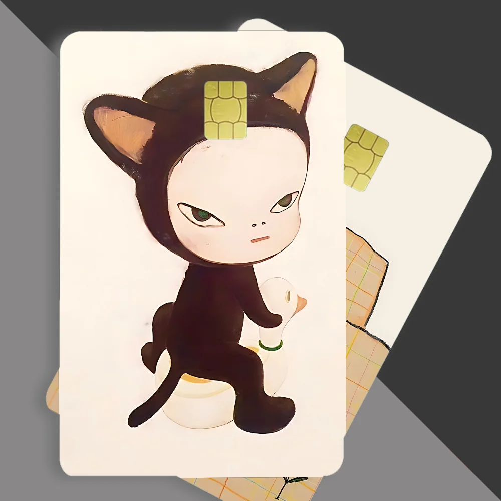 cartes crédit personnalisées dessins animaux illustration cartoon animaux fleurs maison