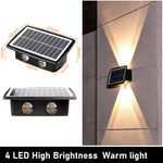 applique murale solaire led moderne noire blanche jaune bleue panneau solaire adhésif fixeextérieur