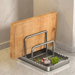 porte couvert argenté transparent moderne grille ondulée clips spatule baguettes planche découper