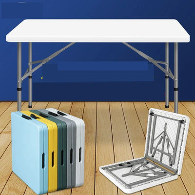 Table pliante extérieure en plastique PE avec chaise, vue d'ensemble