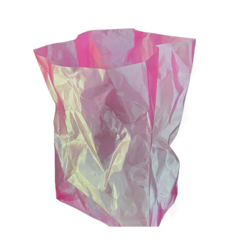 vase moderne rose blanc semi transparent froissé fleurs artificielles décoration table chambre