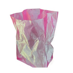 vase moderne rose blanc semi transparent froissé fleurs artificielles décoration table chambre