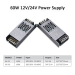 alimentation électrique 12v 24v 60w 100w 200w 300w 400w 110v 220v gris métallique certifié