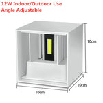 applique murale led moderne noir blanc argent or ip65 résistante 110v 240v